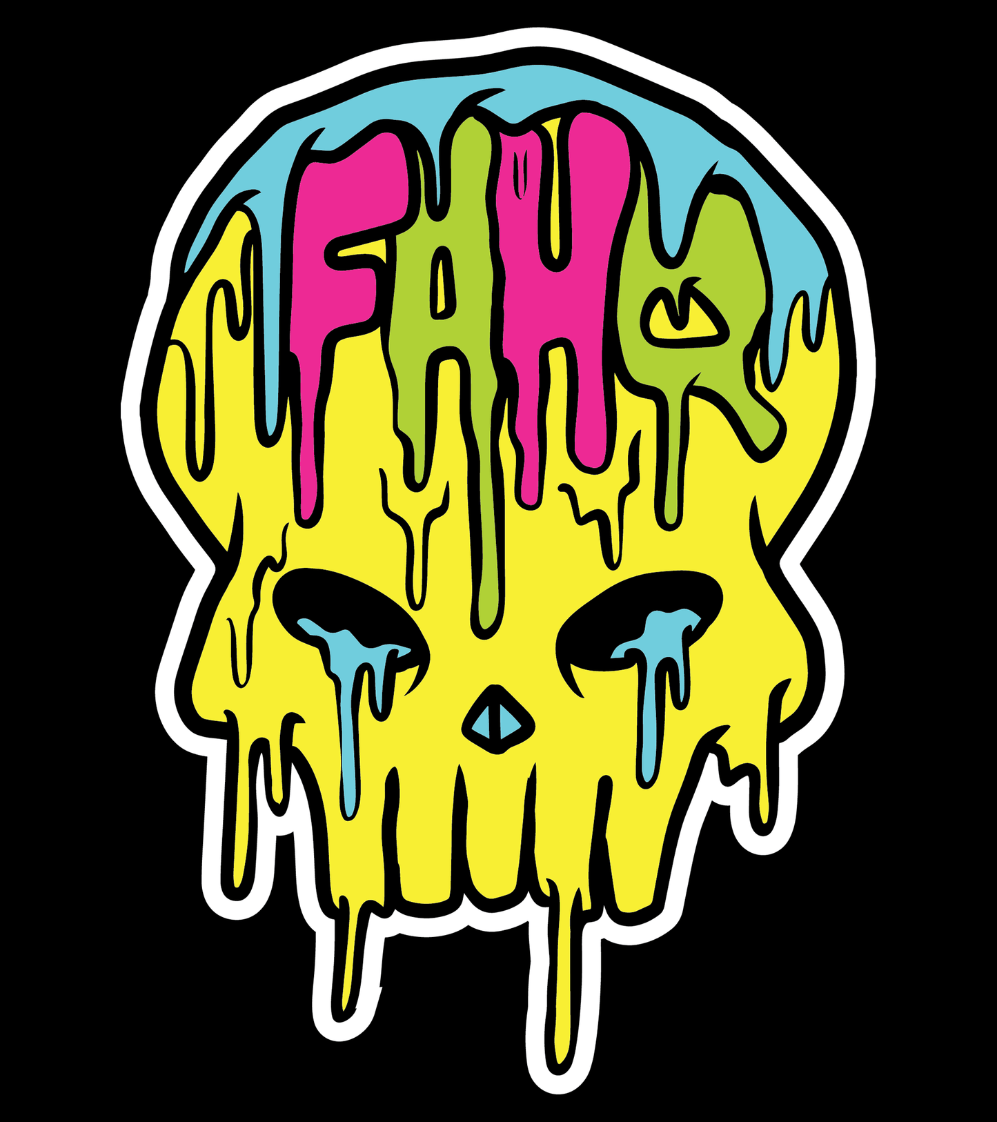 Drippy Skull Sticker