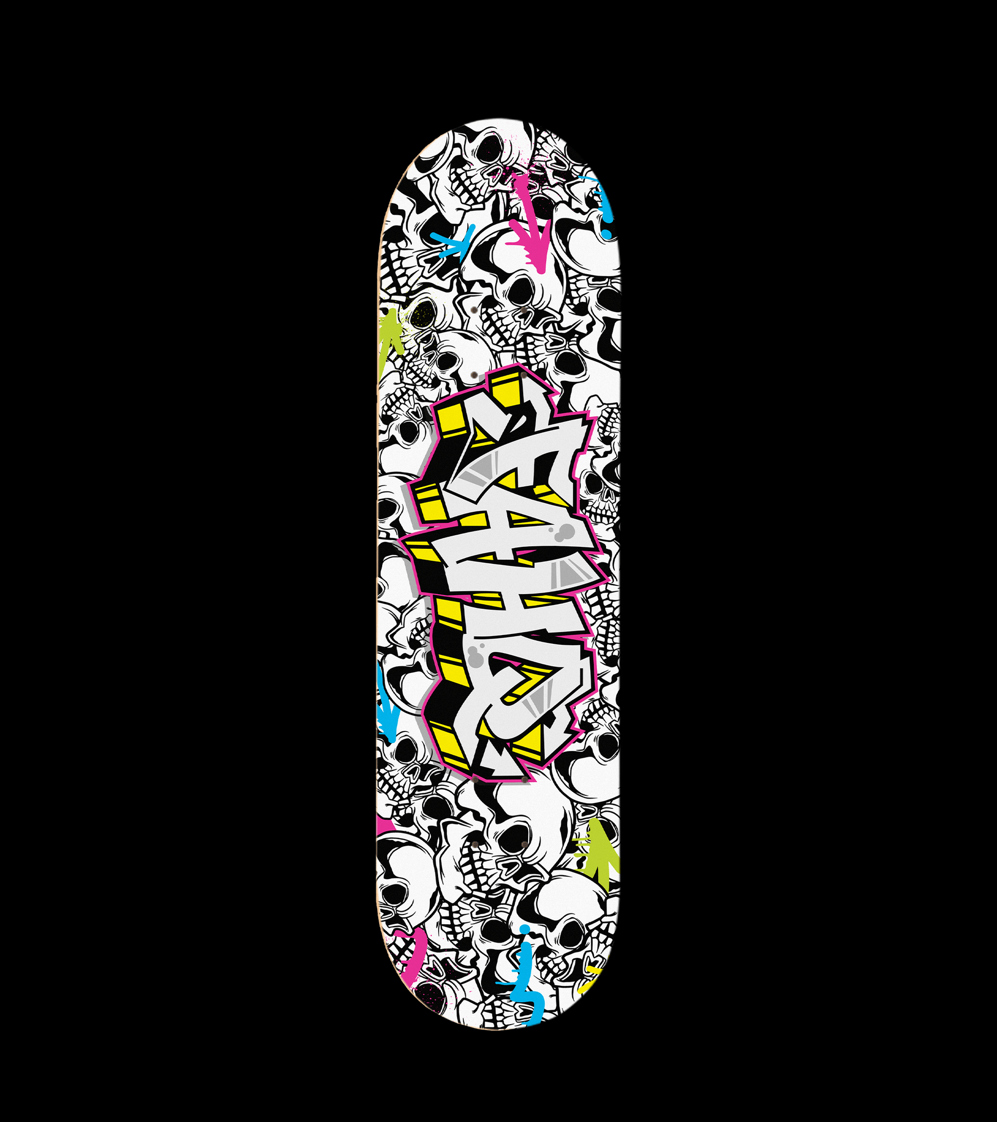 FAHQ Skulls Skateboard Deck