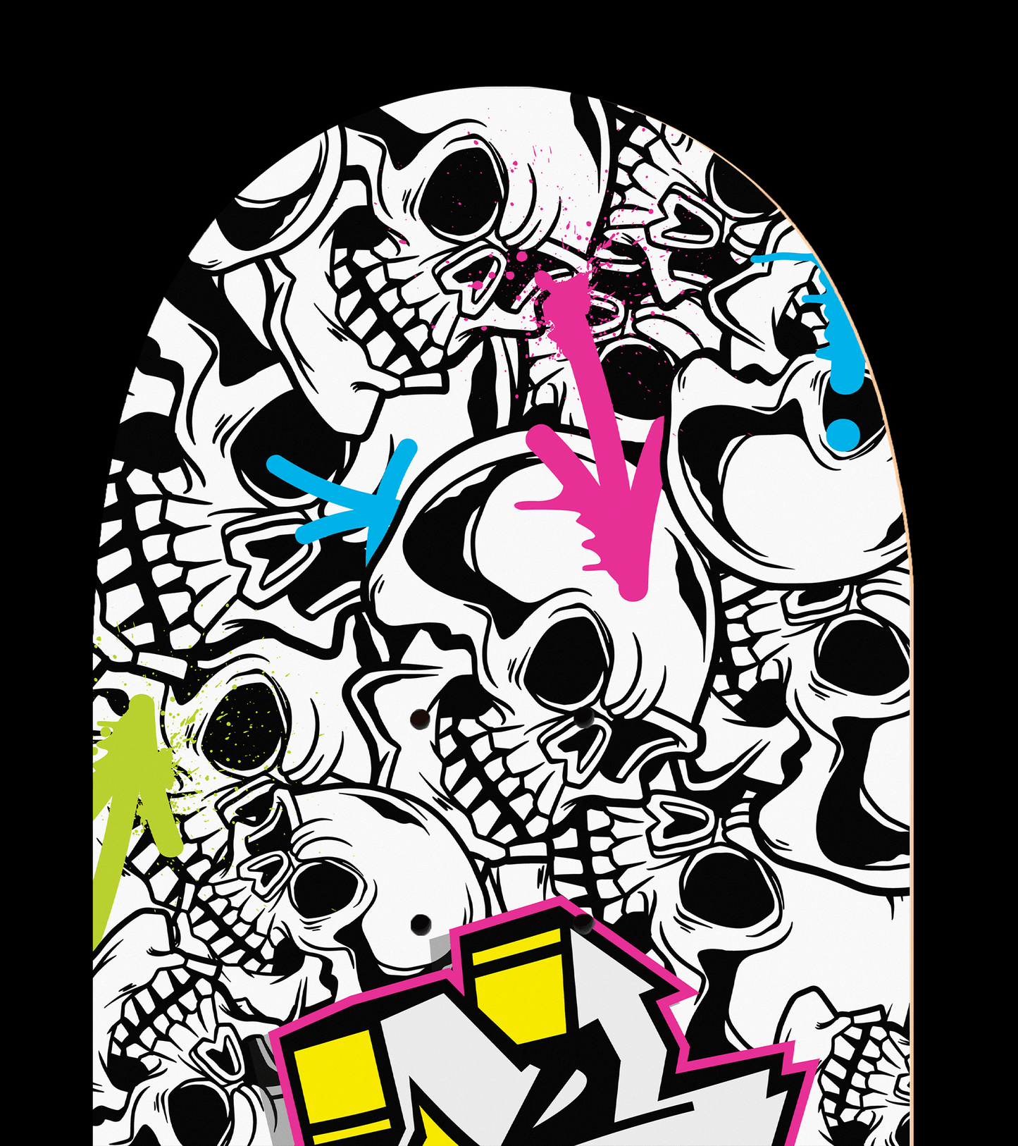 Skulls Skateboard Deck Graphic